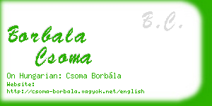 borbala csoma business card